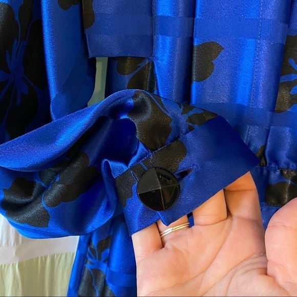 Vintage Hawaiian High Neck Long Sleeve 1980’s Dress Sz 6 - Picture 8 of 11